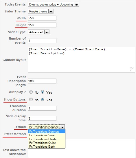 RSEvents! slider module